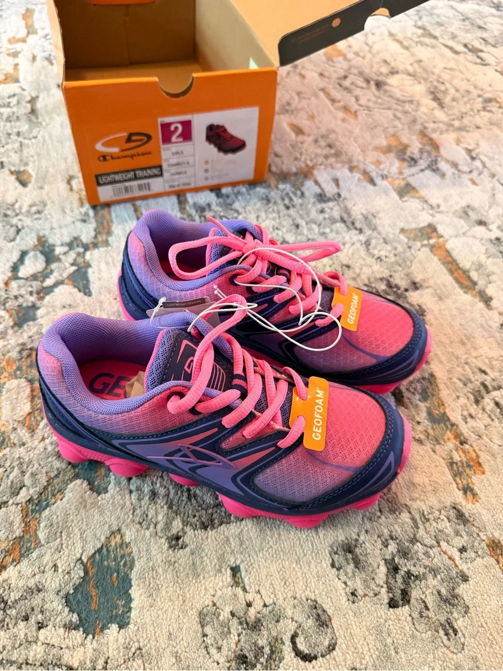 NWT Champion Kids Pink and Purple Bubble-Sole Sneakers